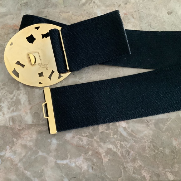 Vintage Cloisonné Buckle Elasticated Belt